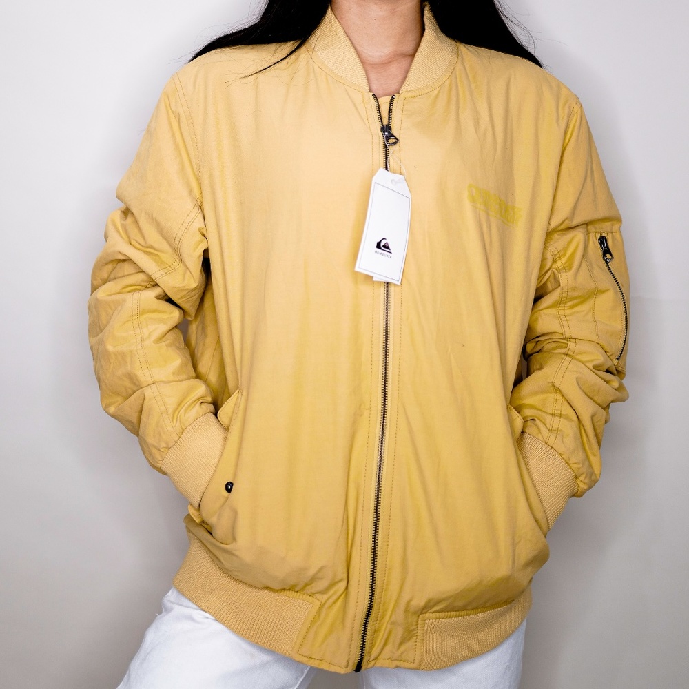 NWT Quiksilver Women's Yellow Bomber Jacket